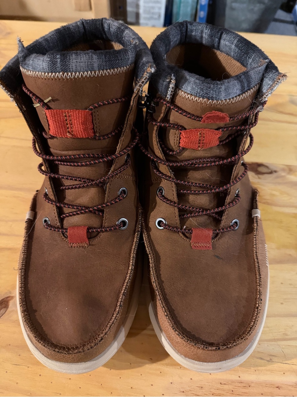Hey Dude Brown Chukka Boots with Rust Accent